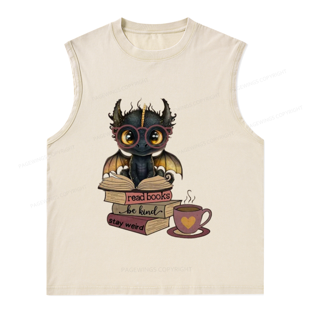 Pagewings Fourth Wing Dargon Unisex Washed Tank Top