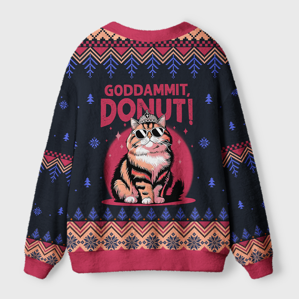 Pagewings Goddammit Donut Light Knit Unisex Cardigan Sweaters