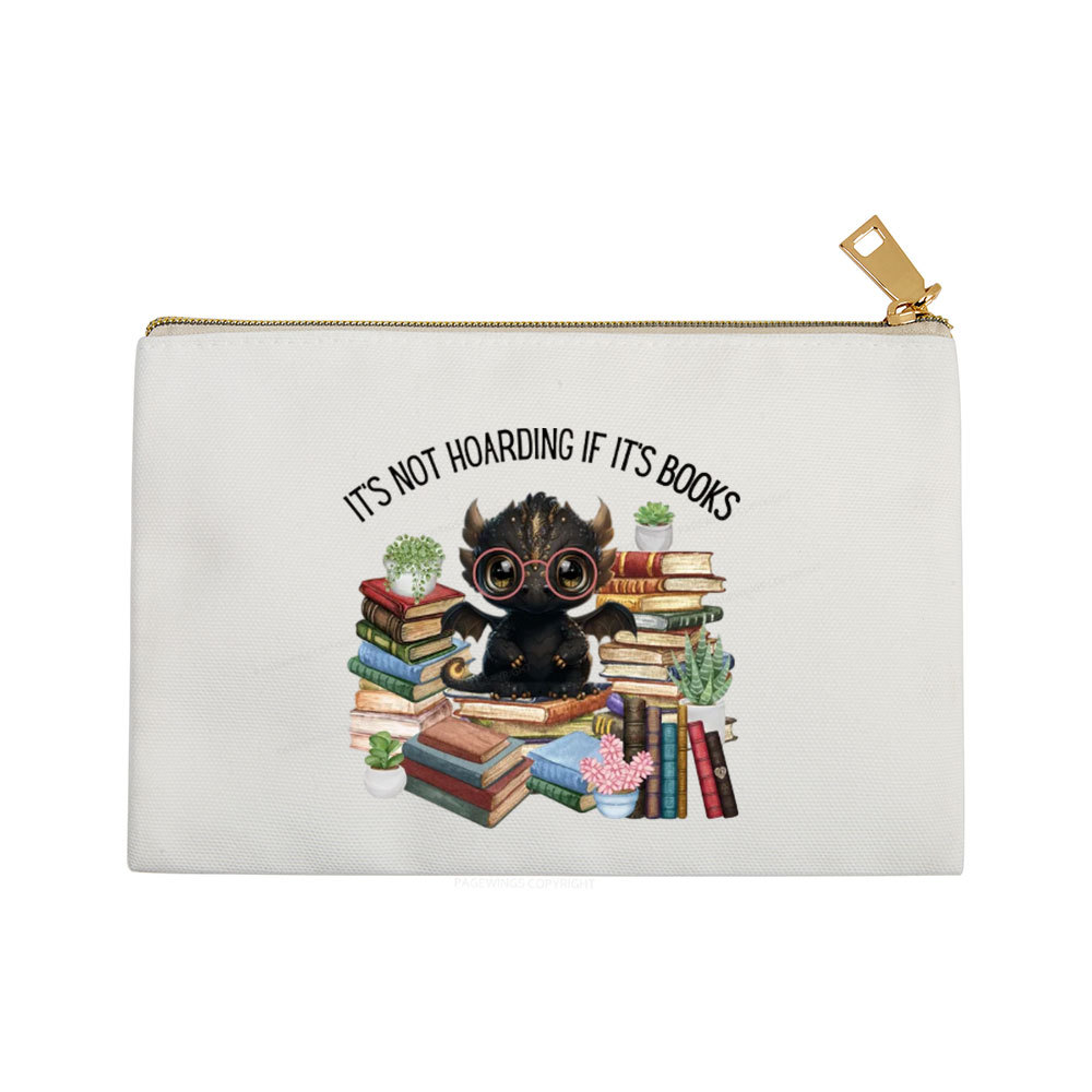 Pagewings Not Hoarding Books Cute Dragon Reading Pouch