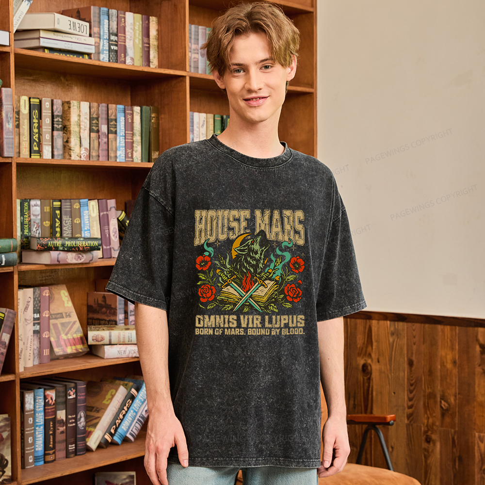 Pagewings House Mars Unisex Washed T-shirt
