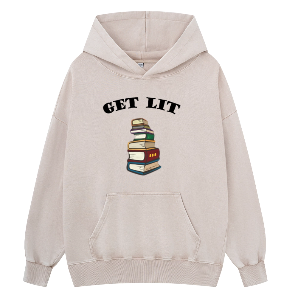 Pagewings Get Lit Unisex Washed Hoodie