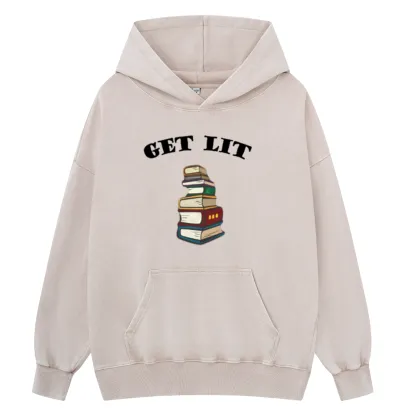 Pagewings Get Lit Unisex Washed Hoodie