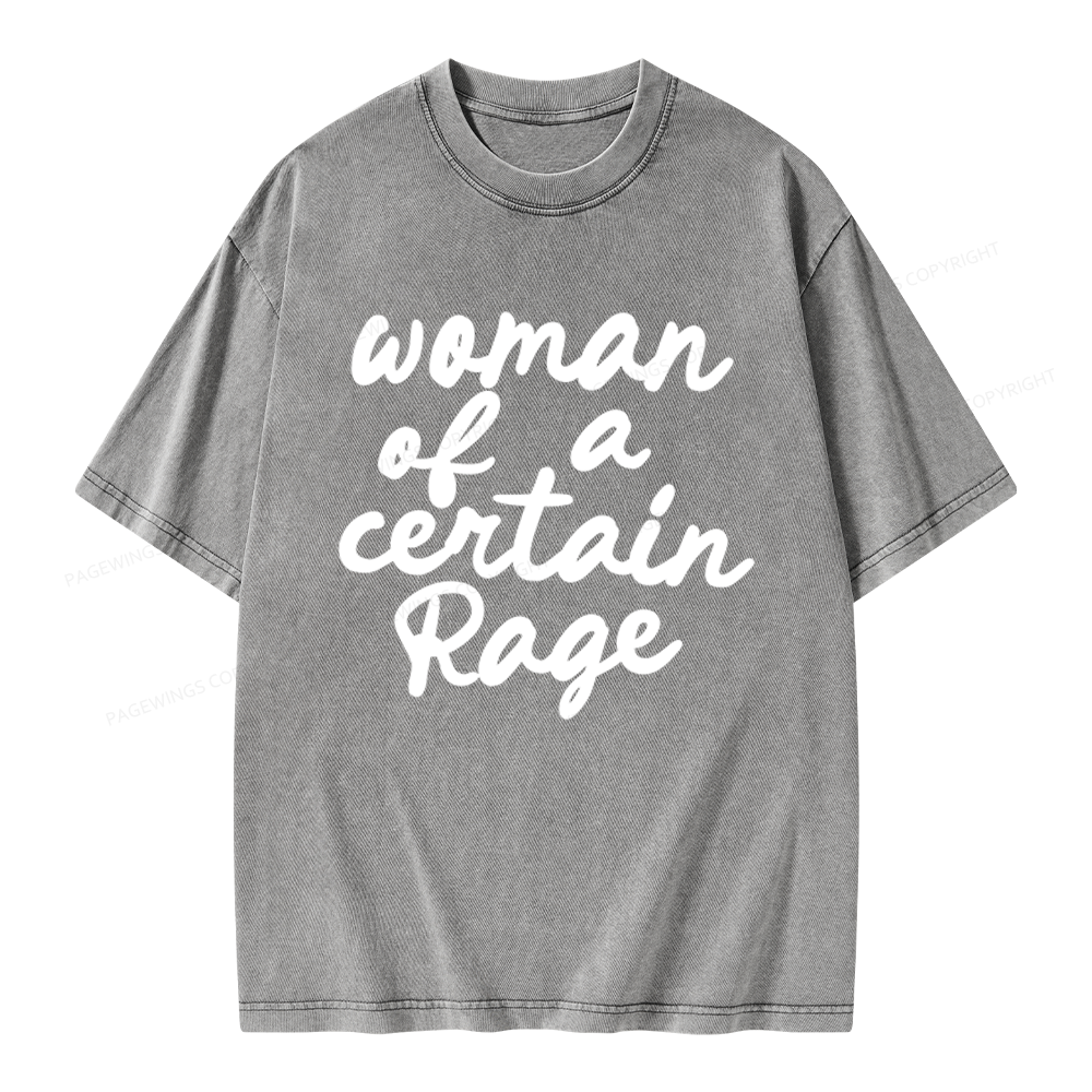 Pagewings Woman of a Certain Rage Unisex Washed T-shirt