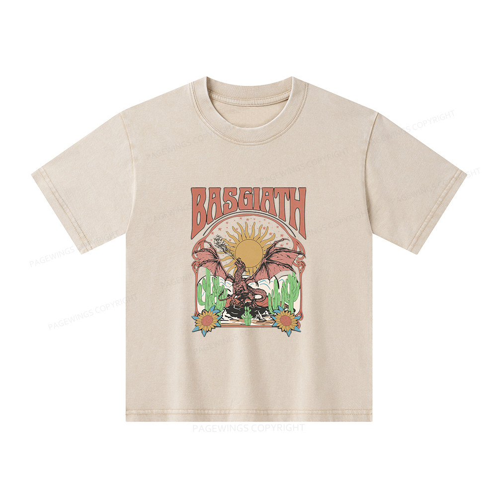 Pagewings Fantasy Team Dragon Rider Unisex Kids Washed T-shirt