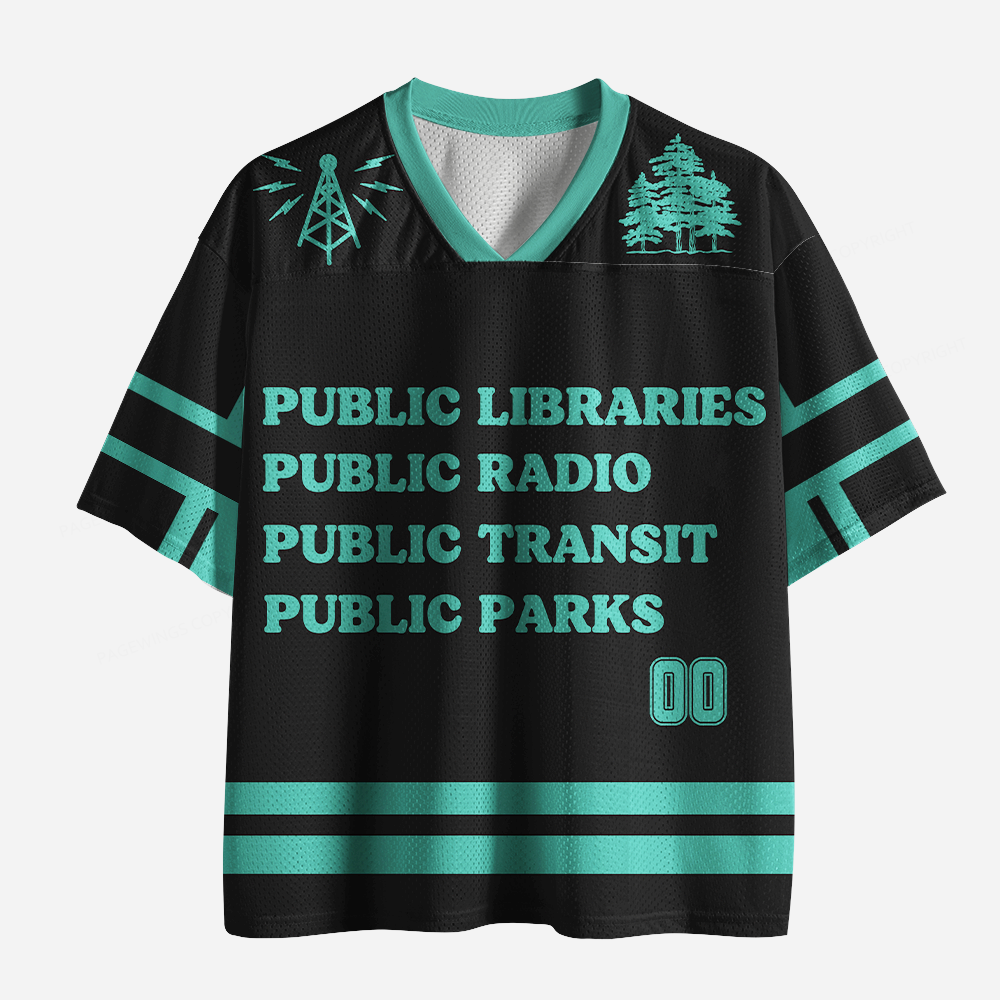Pagewings Public Libraries Unisex Mesh Jersey