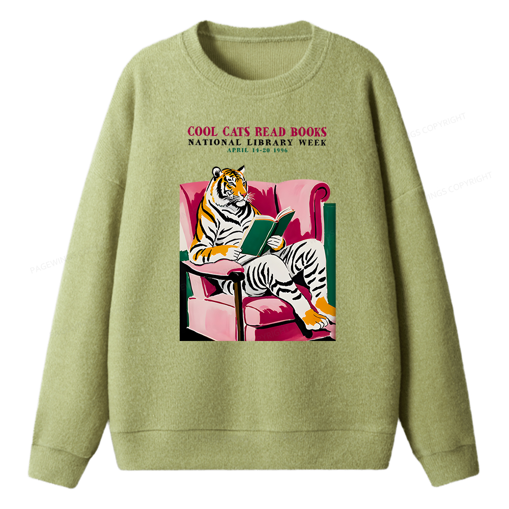 Pagewings Library Week Poster 1996 Unisex Knit Sweatshirt