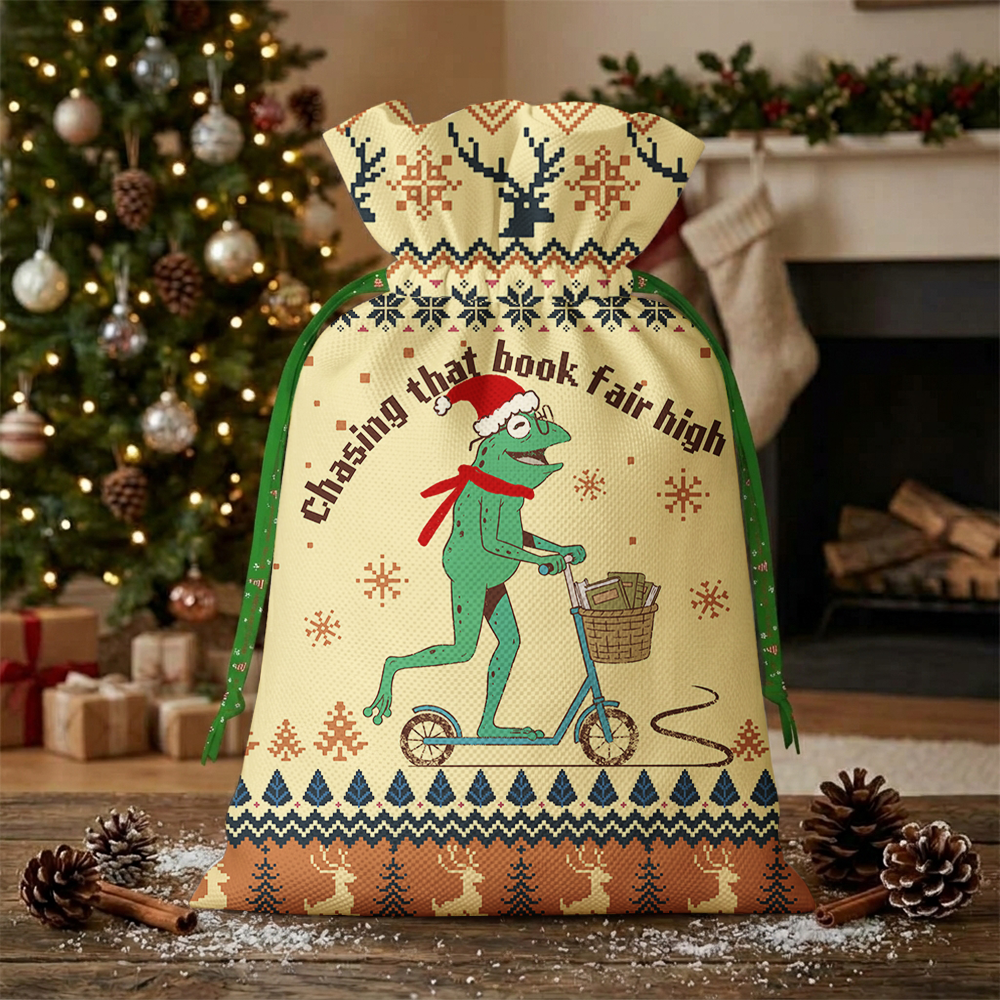 Pagewings Don’t Look For Logic In Breaking That Book Christmas Santa Sack