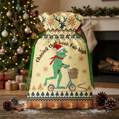 Pagewings Don’t Look For Logic In Breaking That Book Christmas Santa Sack