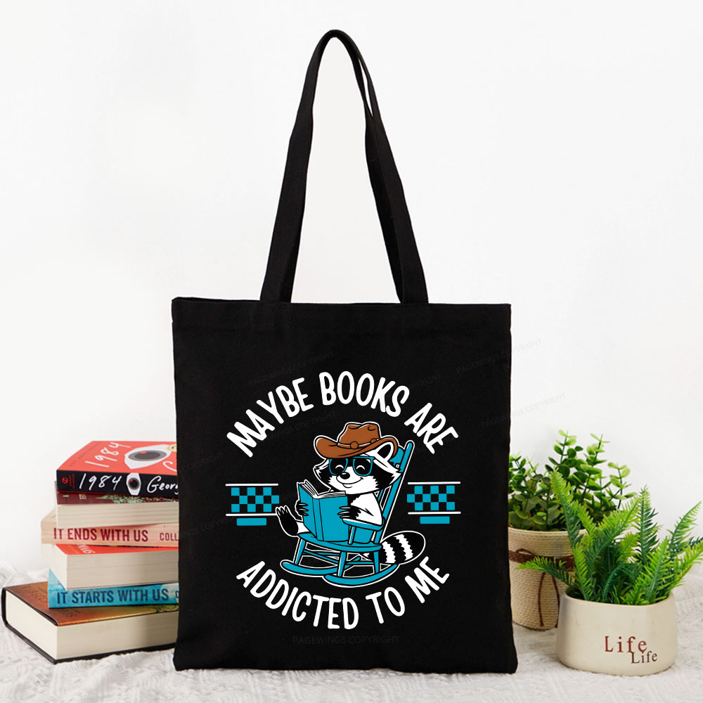 Pagewing Books Are Addicted To Me Tote Bag
