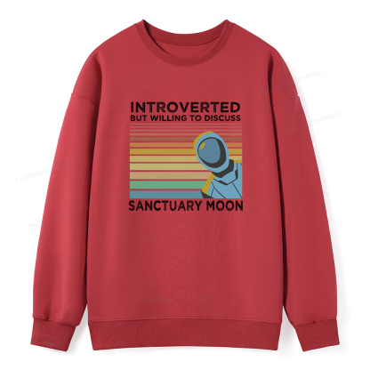 Pagewings Introverted But Willing to Discuss Sanctuary Moon Unisex Classic Sweatshirt