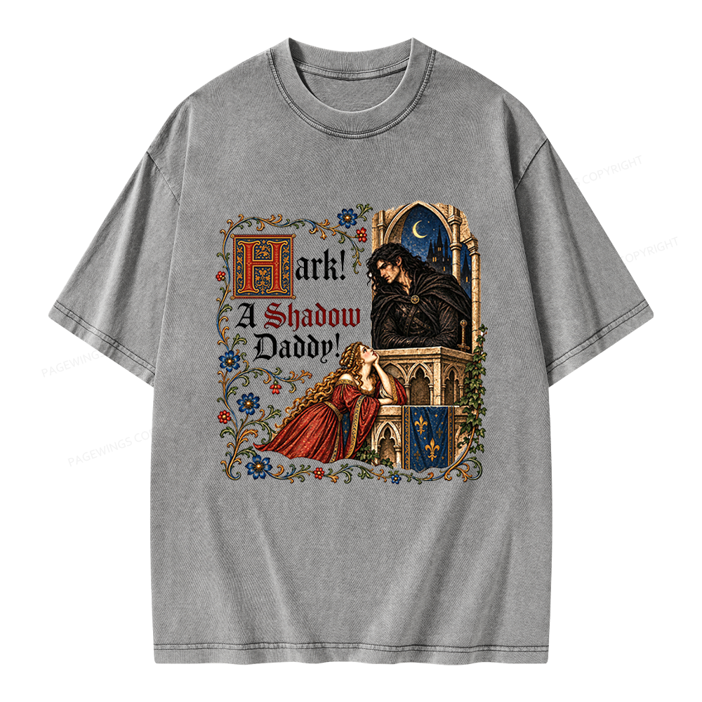 Pagewings Funny Medieval Romantasy Unisex Washed T-shirt