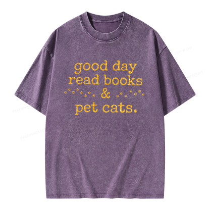 Pagewings Happy People Read Books Unisex Washed T-shirt