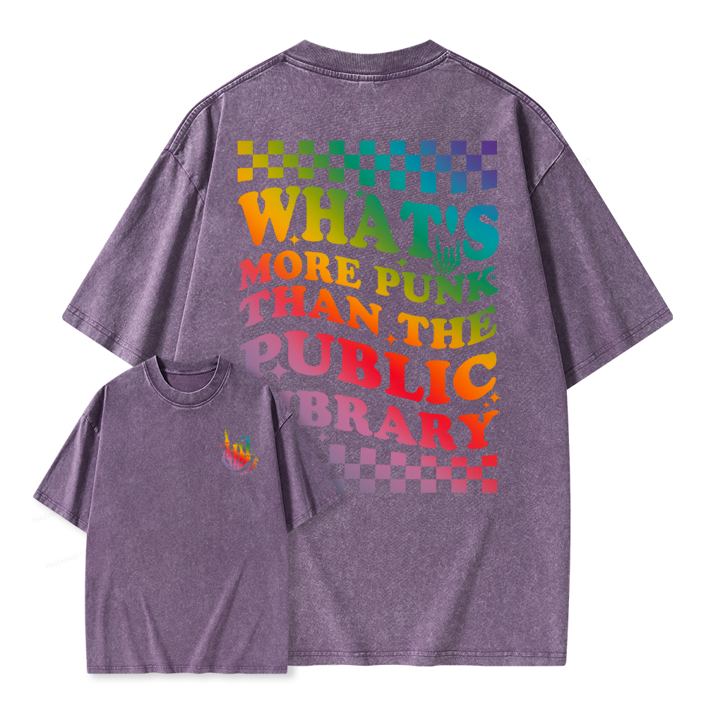 Pagewings What's More Punk Than The Public Library Unisex Washed T-shirt
