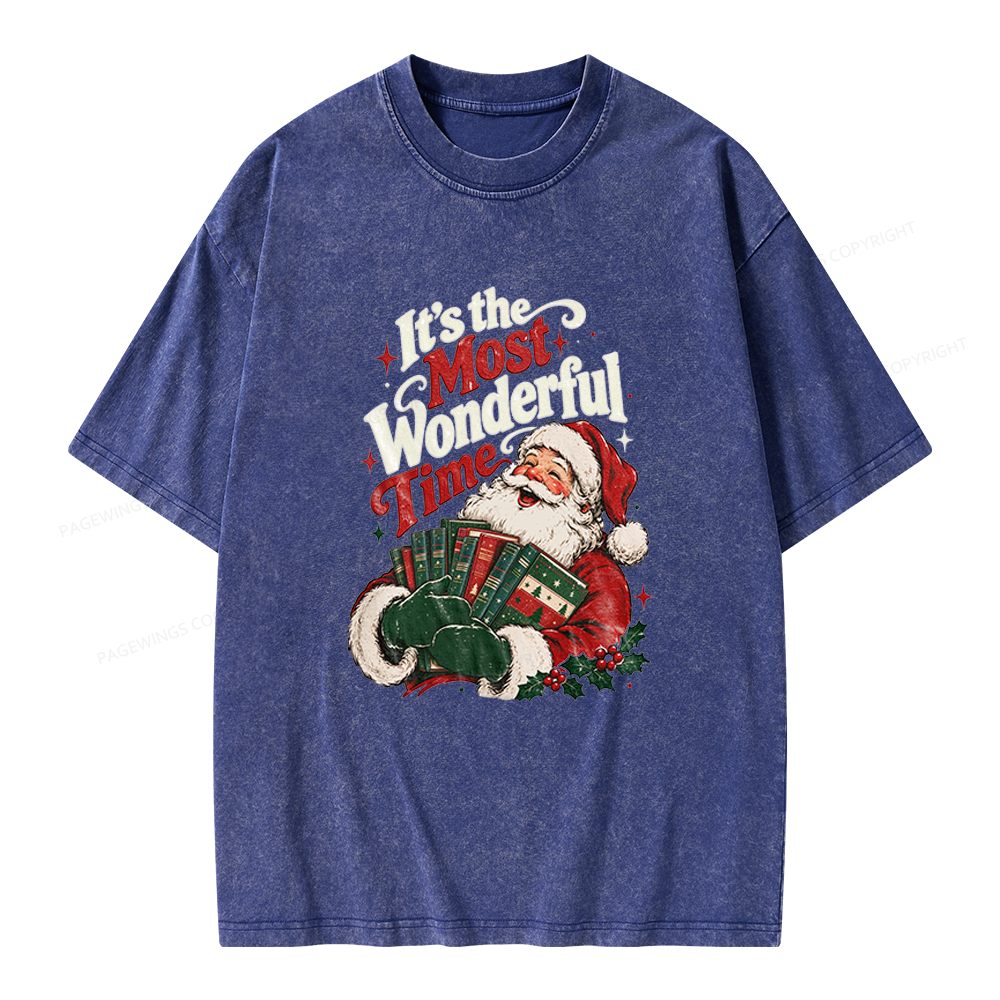 Pagewings Wonderful Time Unisex Washed T-shirt