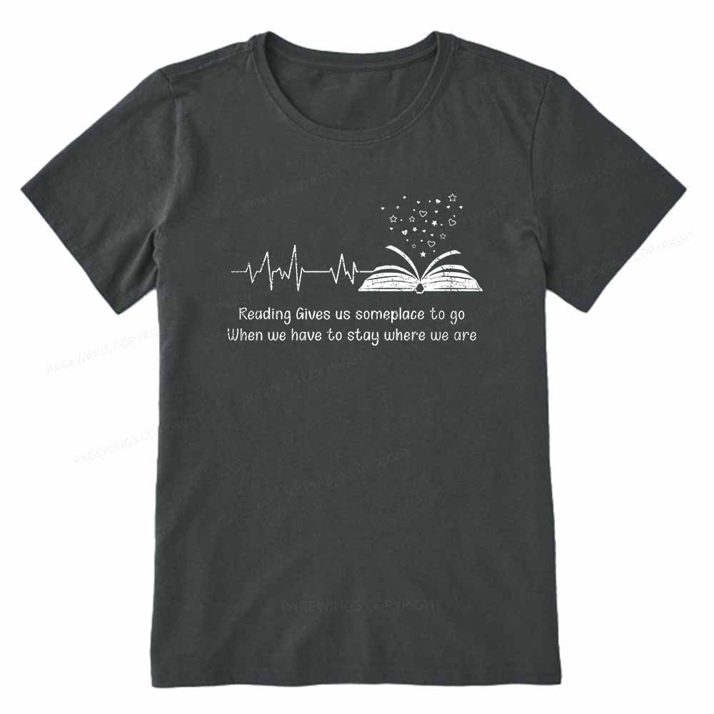 Pagewings Book Lovers Reading Reading Book Unisex Classic T-shirt