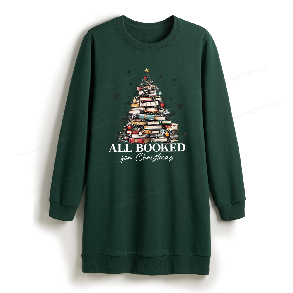 Pagewings All booked for Christmas Sweatshirt Dress