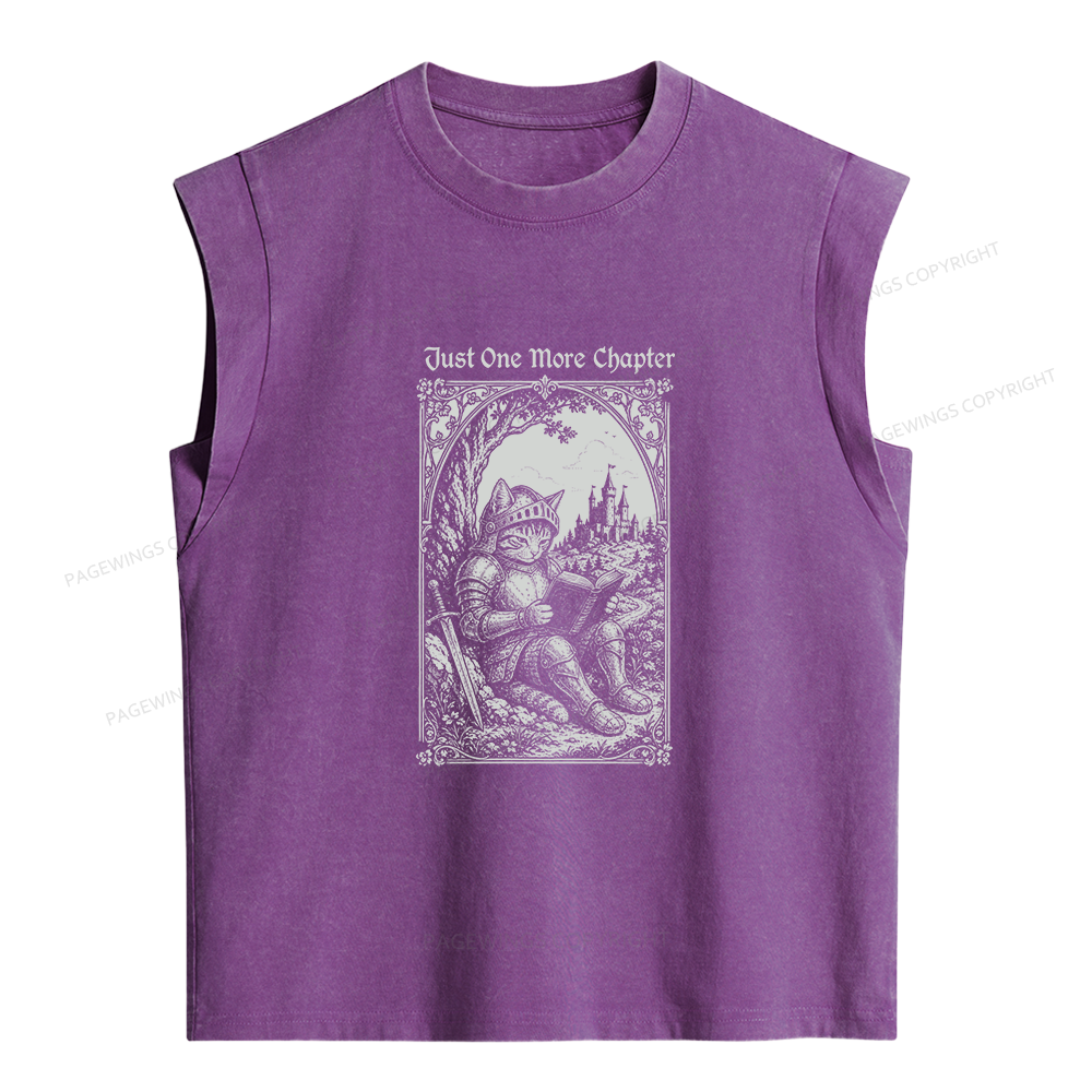 Pagewings Just One More Chapter Women's Washed Tank Top