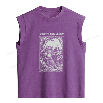 Pagewings Just One More Chapter Women's Washed Tank Top