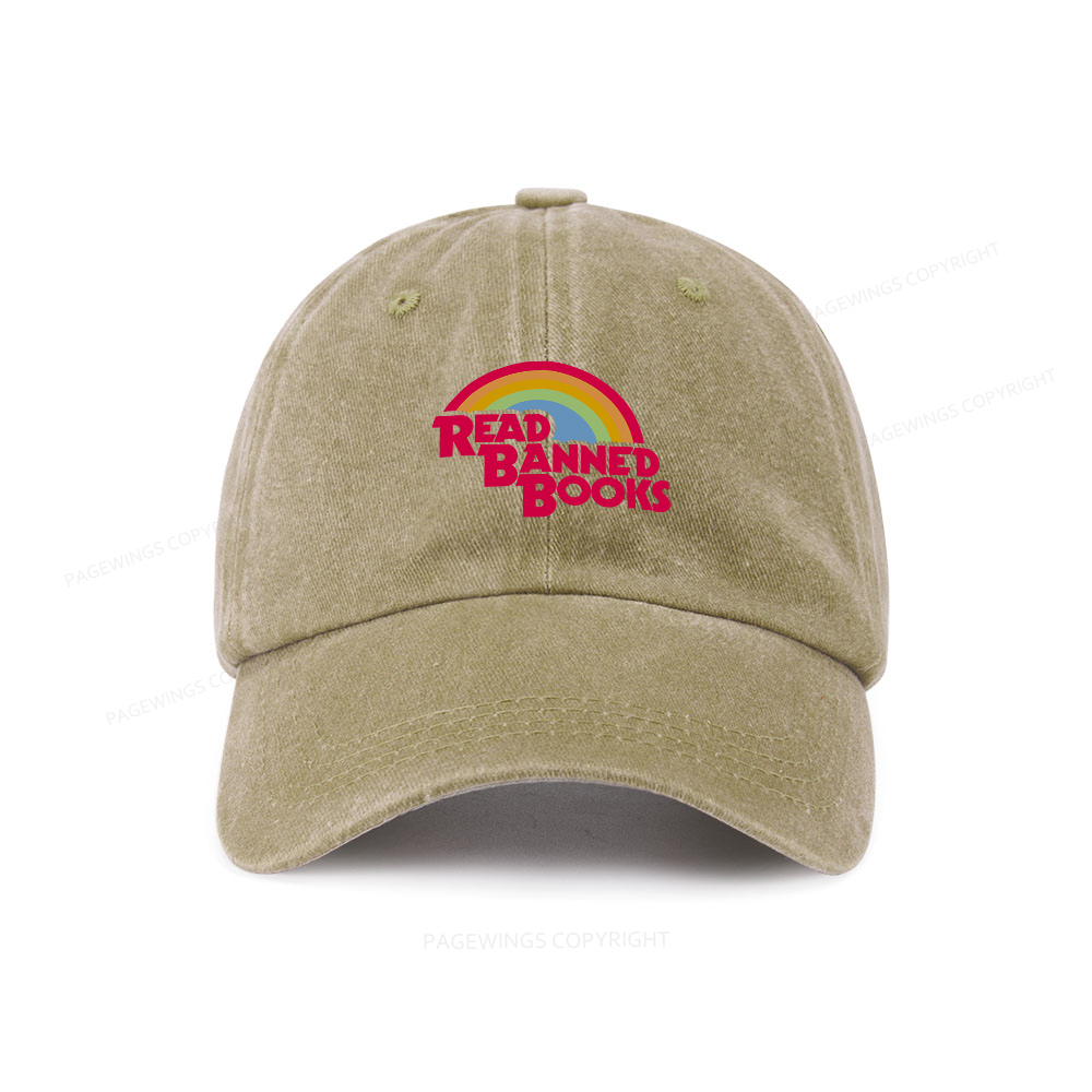 Pagewings Read Banned Books Washed Cap