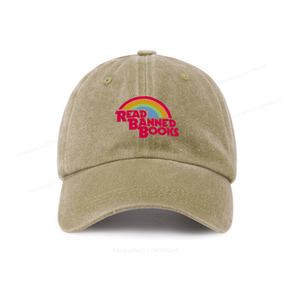 Pagewings Read Banned Books Washed Cap