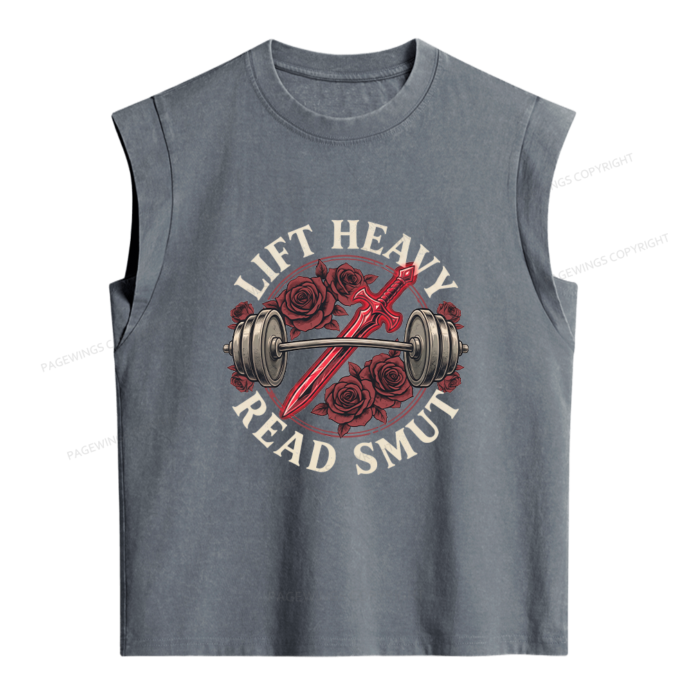 Pagewings Lift Heavy Read Smut Women's Washed Tank Top