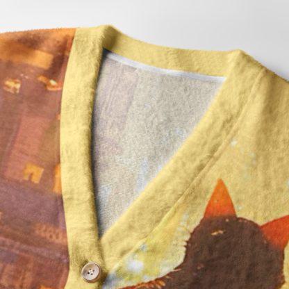 Pagewings Cats Loves Reading Light Knit Unisex Cardigan Sweaters