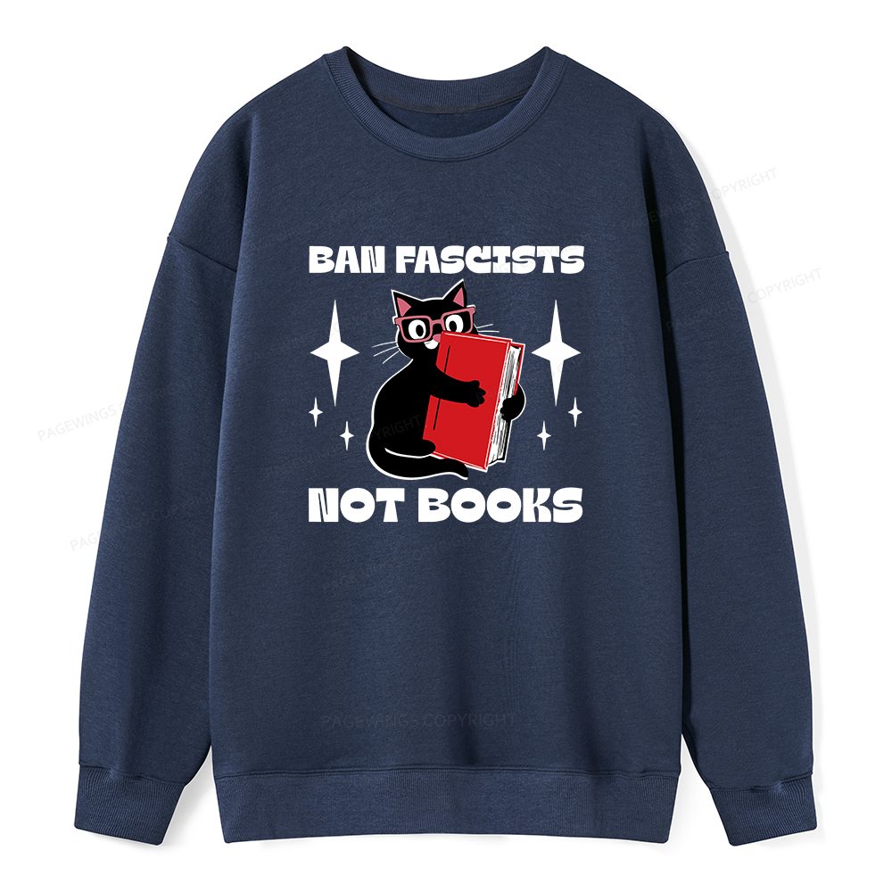 Pagewings Ban Fascists Not Books Unisex Classic Sweatshirt