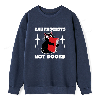 Pagewings Ban Fascists Not Books Unisex Classic Sweatshirt