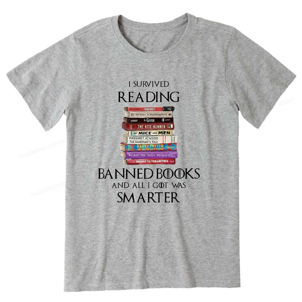 Pagewings I Survived Reading Banned Books Unisex Classic T-shirt
