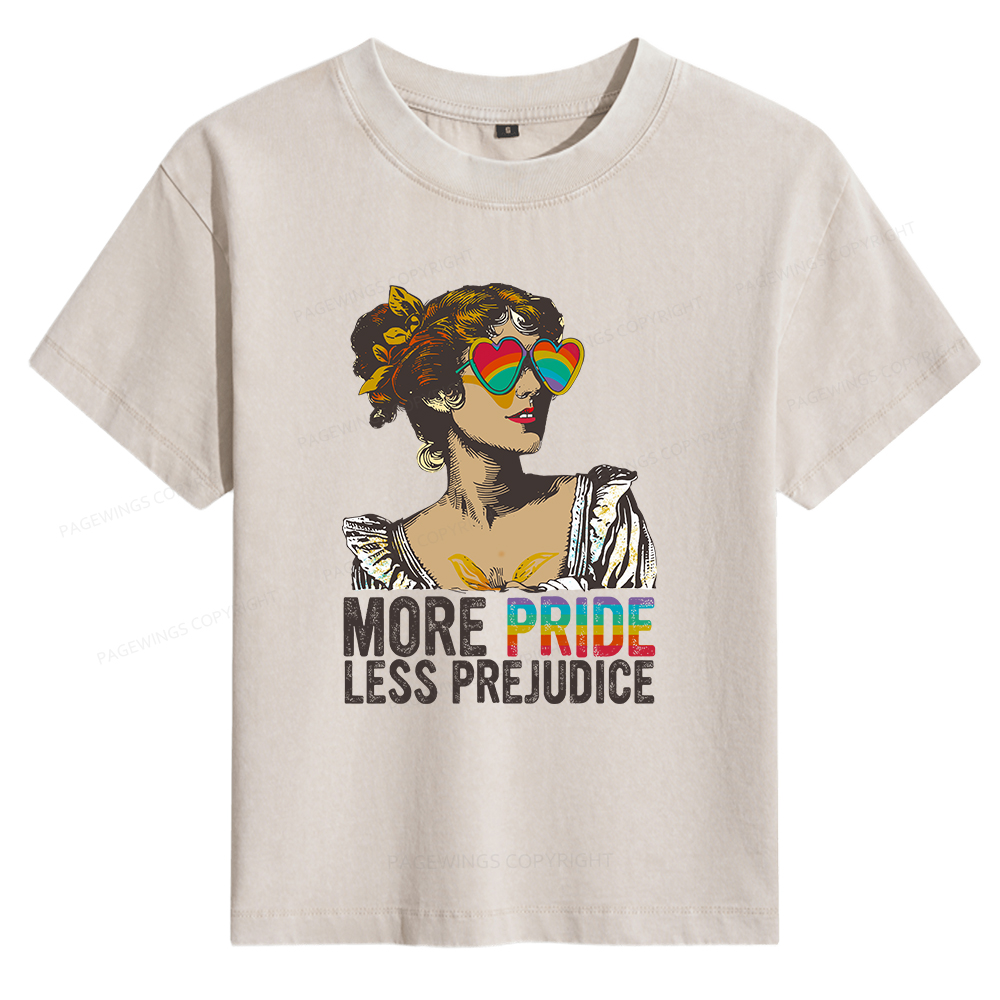 Pagewings More Pride Less Prejudice Women's Washed T-shirt