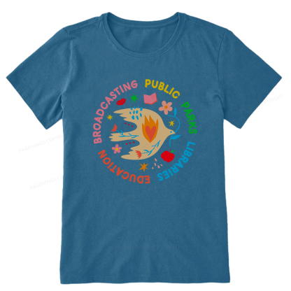 Pagewings Public Parks Libraries Education Broadcasting Unisex Classic T-shirt