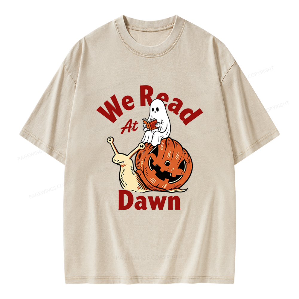 Pagewings We Read at Dawn Unisex Washed T-shirt