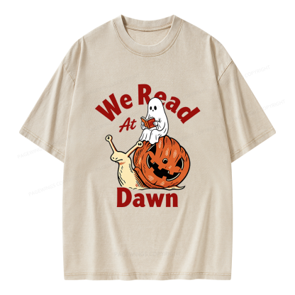 Pagewings We Read at Dawn Unisex Washed T-shirt