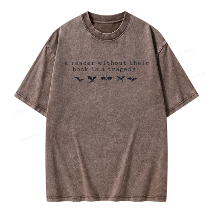 Pagewings Fantasy Reading Unisex Washed T-shirt