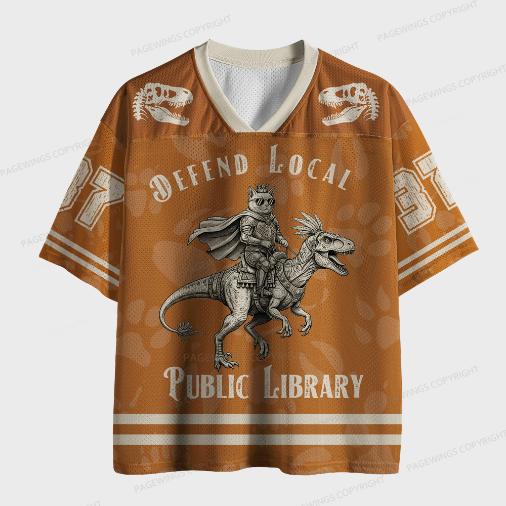 Pagewings Defend Local Public Library Unisex Mesh Jersey