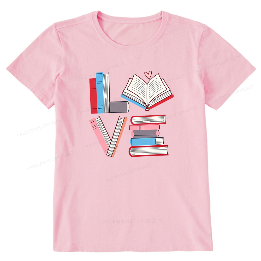 Pagewings Books Lovers Valentines Unisex Classic T-shirt