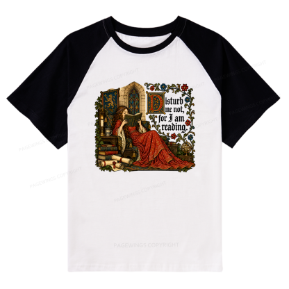 Pagewings Medieval Reading Raglan T-shirt