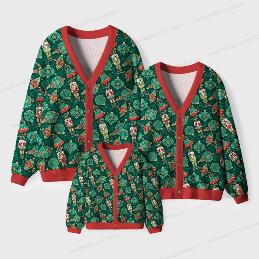 Pagewings Festive Reading  Unisex Ugly Cardigan Sweaters