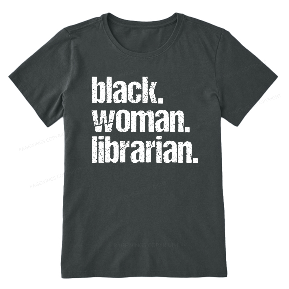 Pagewings Black Woman Librarian Unisex Classic T-shirt