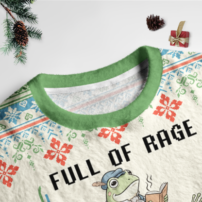 Pagewings Full Of Rage and Whimsy Unisex Ugly Light Knit Sweatshirt