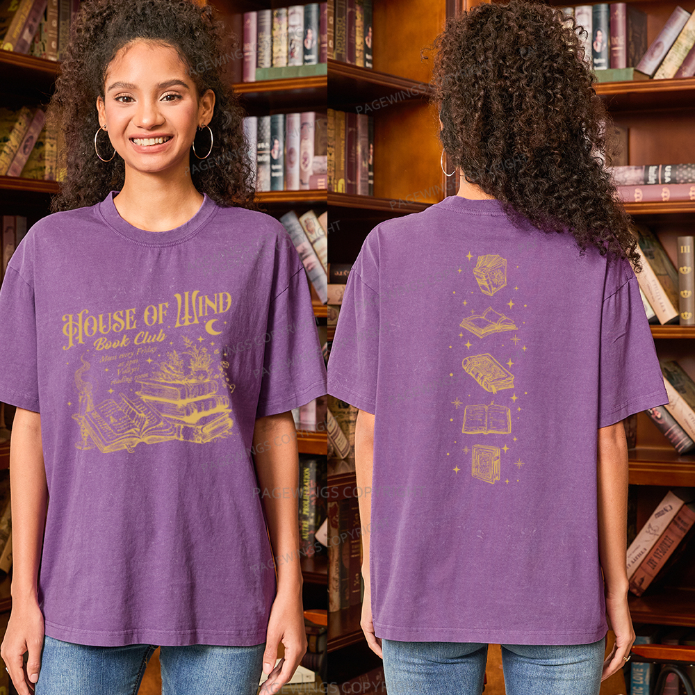 Pagewings Fantasy Books Lover Unisex Washed T-shirt