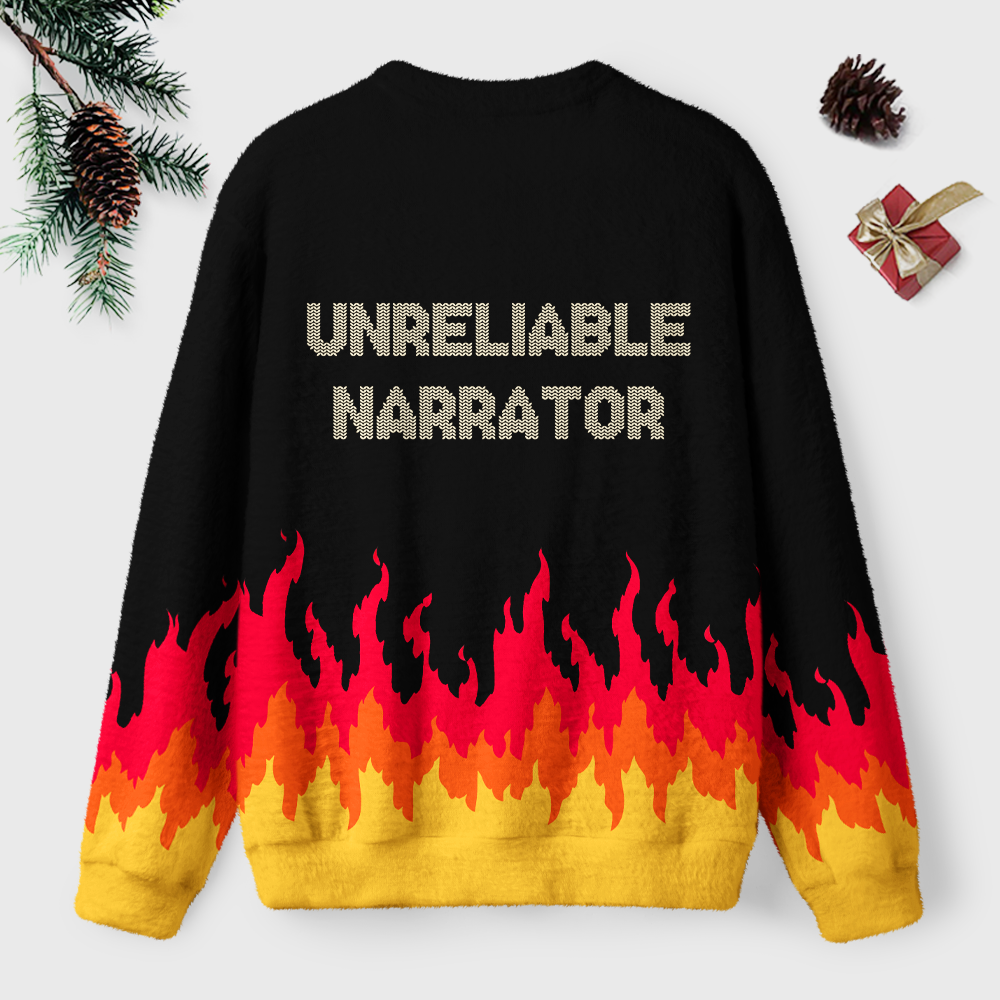 Pagewings Unreliable Narrator Unisex Ugly Light Knit Sweatshirt