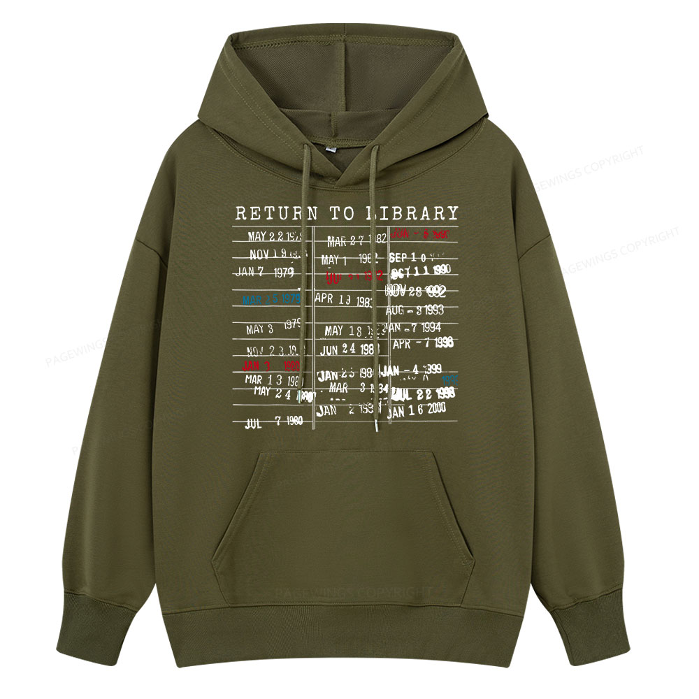 Pagewing Return To Library Unisex Classic Hoodie