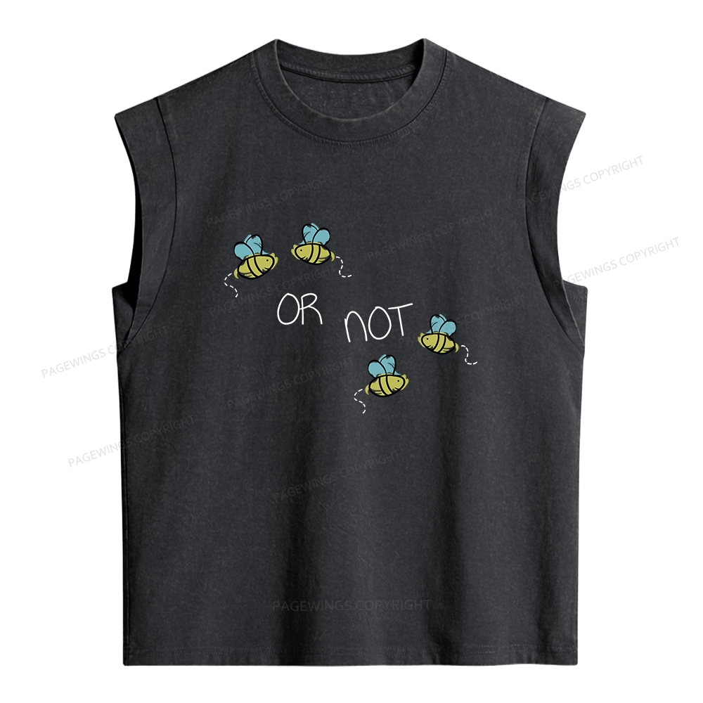Pagewings Two Bee or Not Two Bee Women's Washed Tank Top