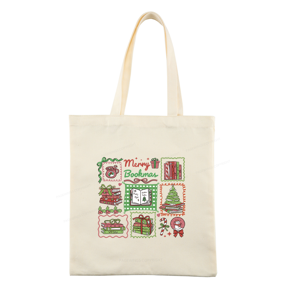 Pagewings Christmas Book Tote Bag