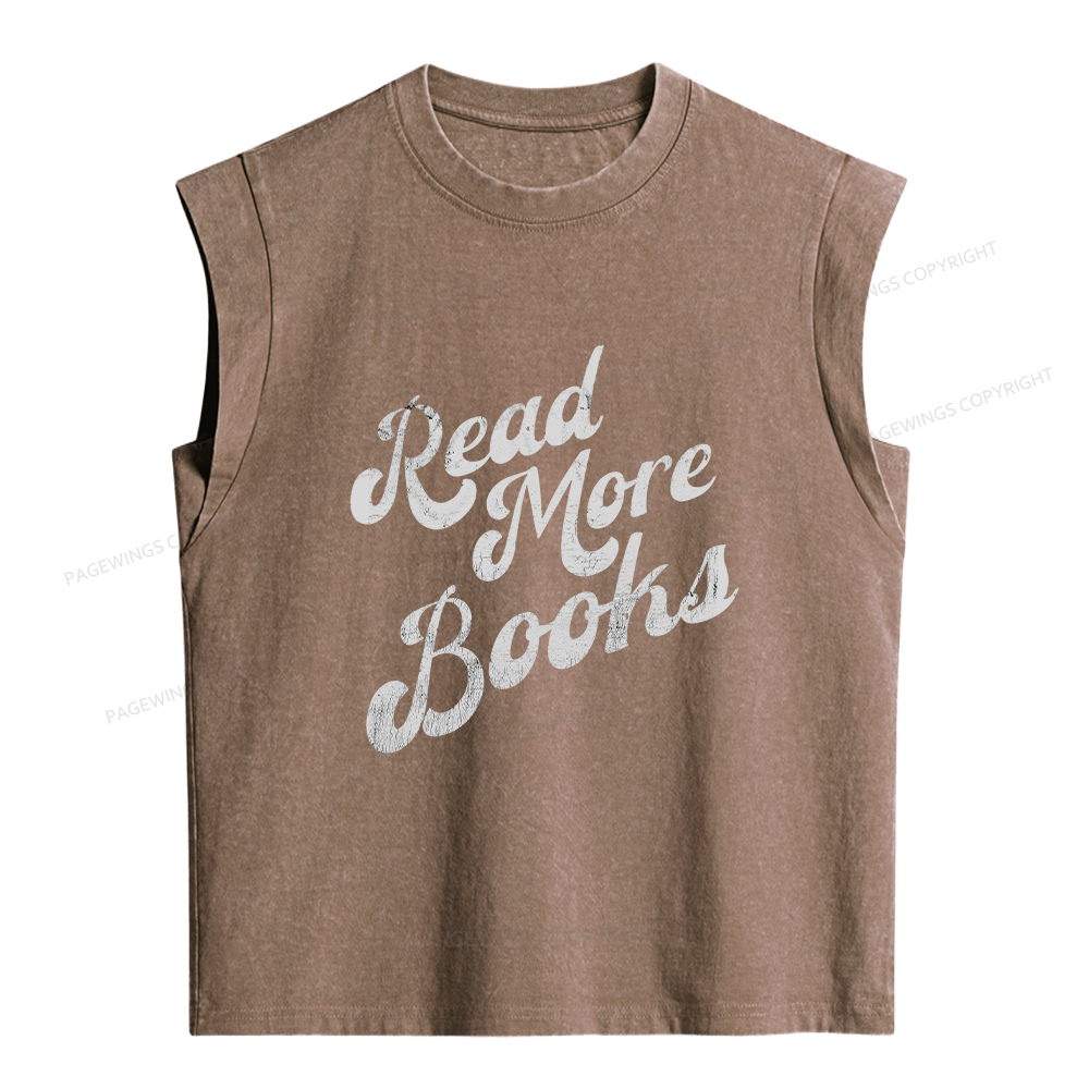 Pagewings Read More Book Women's Washed Tank Top