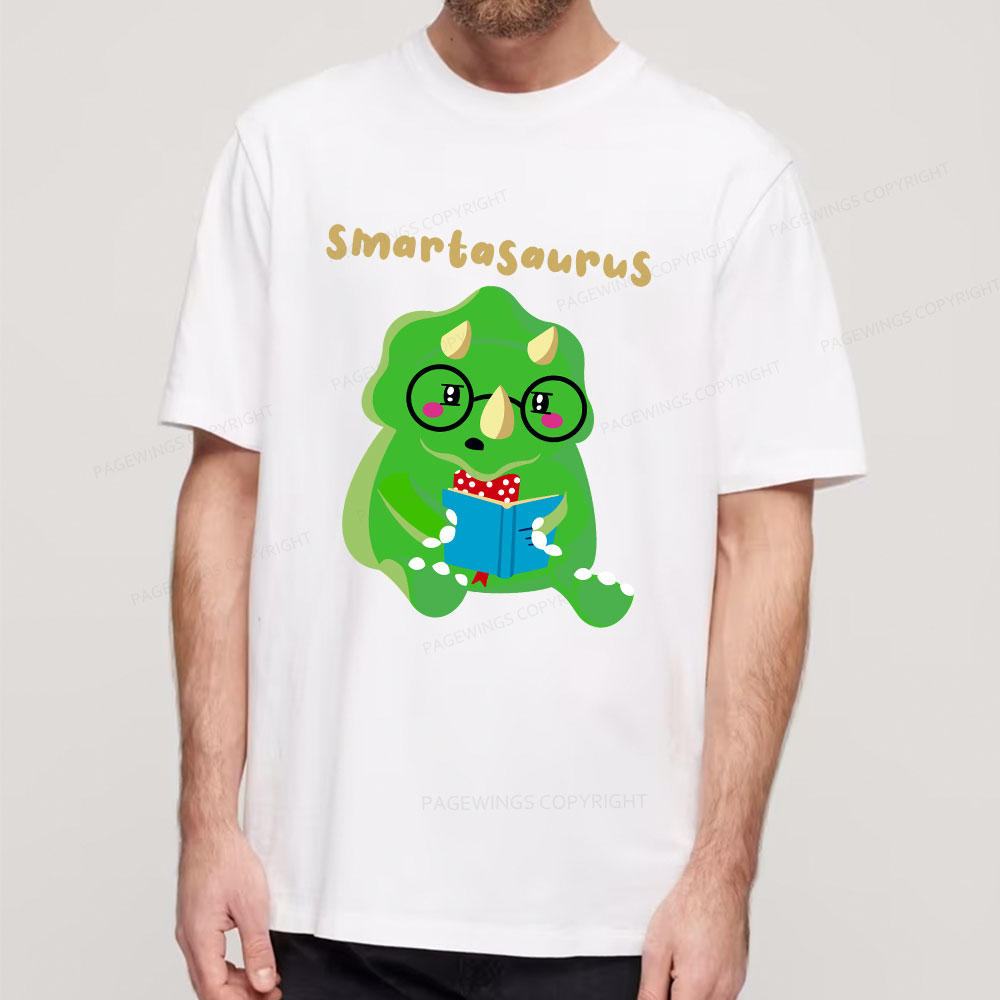 Pagewing Smart Dinosaur Is Reading Seriously Unisex Classic T-shirt