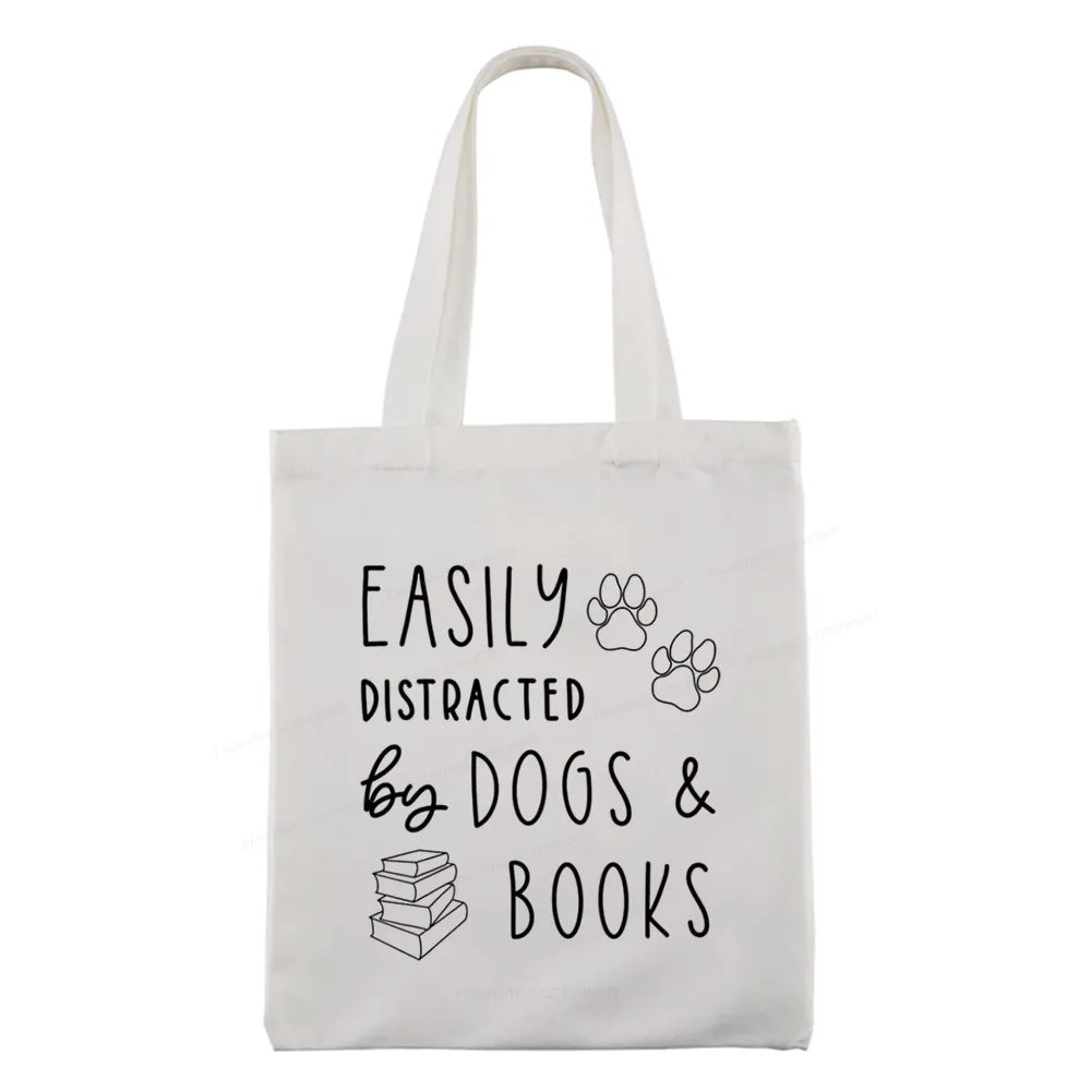 Pagewings Dogs And Books Tote Bag