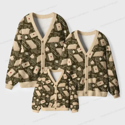 Pagewings Book Lover Unisex Ugly Cardigan Sweaters