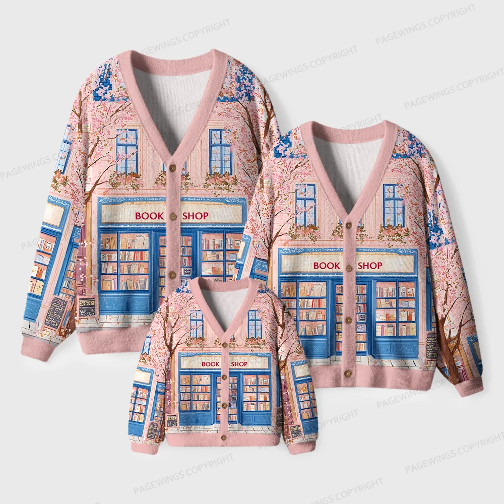 Pagewings Book Shop Unisex Ugly Cardigan Sweaters